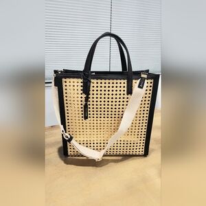 Ted Baker London Black and Cream Woven Tote NWT
